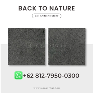Gray Andesite Stone Tiles Indonesia Wall Flooring