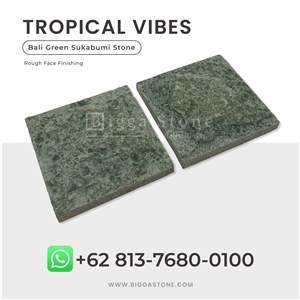 Green Sukabumi Stone Quartzite Mushroom Stone