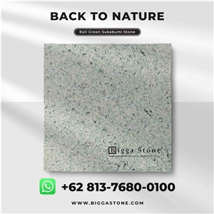 Natural Green Sukabumi Swimming Pool Tiles Stone