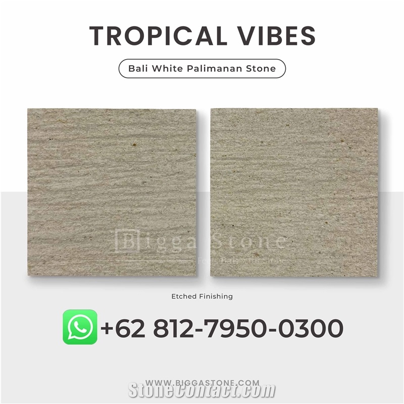 White Palimanan Bali Stone Facade