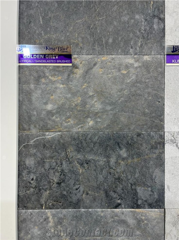 King Blue Golden Grey Marble Finished Product