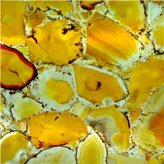 Yellow Agate Semiprecious Stone