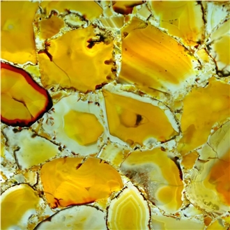 Yellow Agate Semiprecious Stone