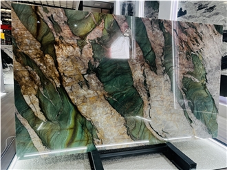 Botanic Wave Green Quartzite Slabs