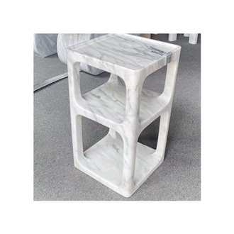 White Marble Side Table