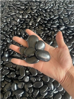 Black Dark River Stone Pebble Stone