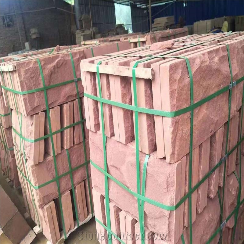 China Sandstone Mushroom Tile Slabs Split Wall Stone