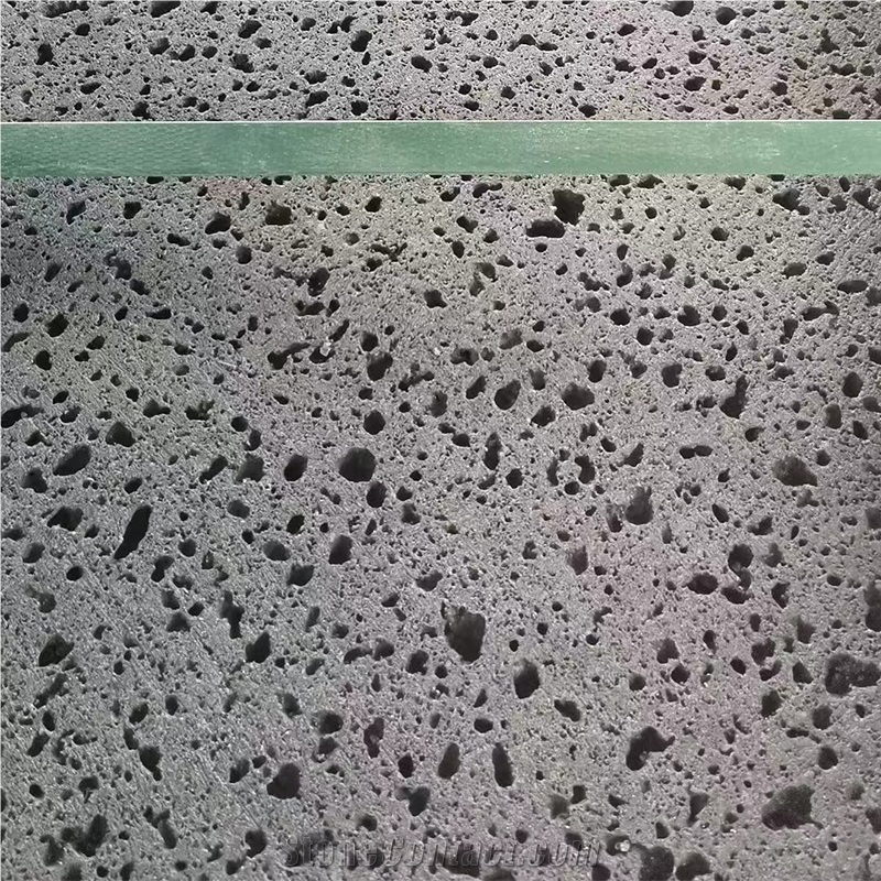 Zhanjiang Grey Basalt Lava Stone Slab Tiles