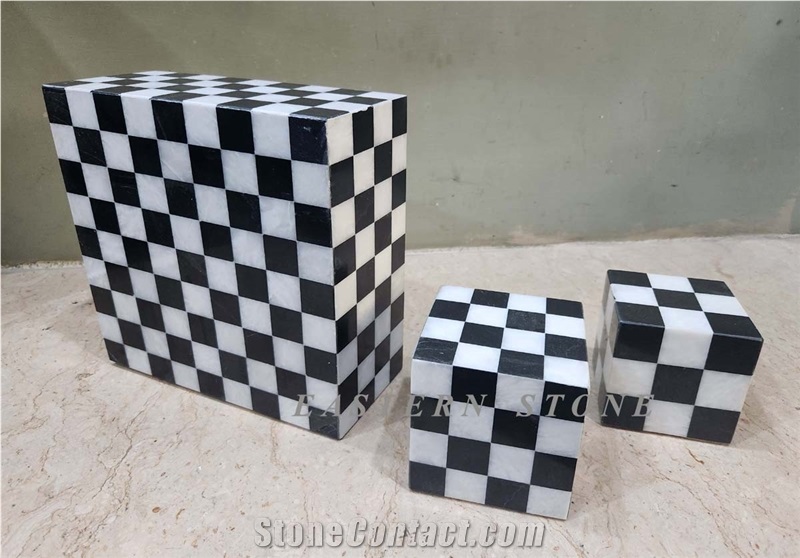 CHECKERBOARD CREMATION URNS, ASH URN, FUNERAL PRODUCTS