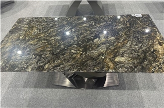 Cosmos Granite Dining Table Tops With Metal Base