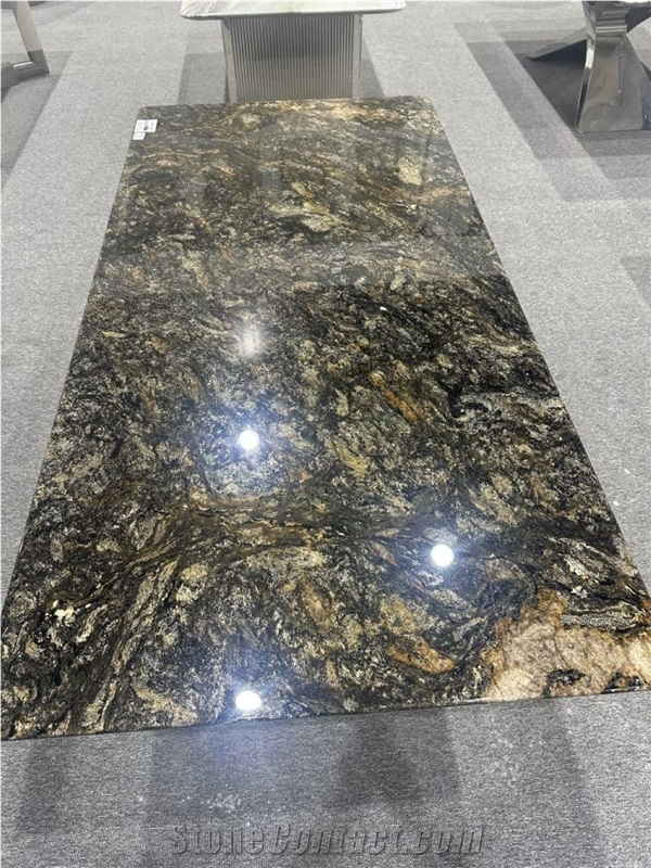 Cosmos Granite Dining Table Tops With Metal Base