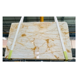 Customized Stone Floor Tiles Spider Golden Marble Slab