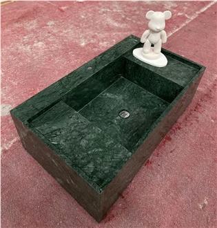 Indian Green Marble Bathroom Sink