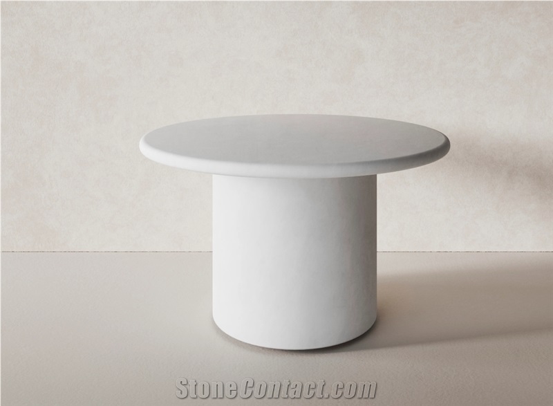 Newstar Interior Decor White Round Marble Dining Room Table