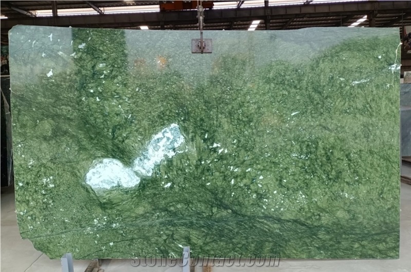 Polished Dandong Green Marble Slabs For Interior Use