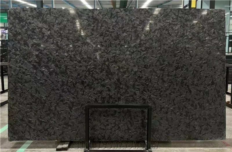 Polished Versace Black Granite Slab For Wall Tiles