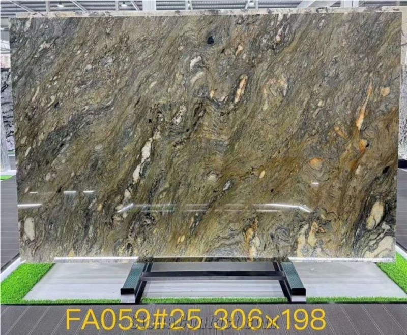Silk Road Verde Fusion Granite Floor Wall Slabs