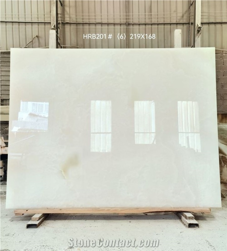 Top Quality Snow White Onyx Slab Tiles For Flooring Wall