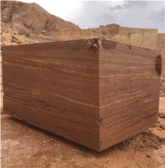 Red Travertine - Rosso Travertino Blocks