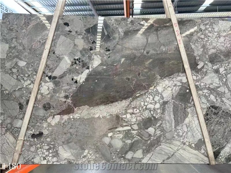 China Da Vinci Gray Marble Tiles Gren Stone Slab Hotel Use