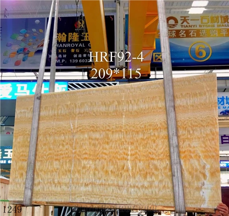 China Honey Onyx Slabs Yellow Golden Agate  Onix Tile