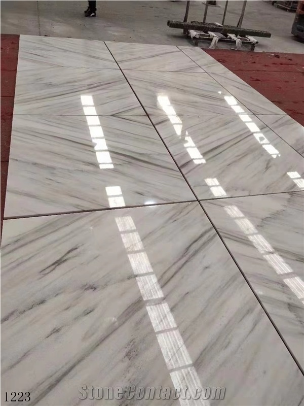 China White Sands Marble Slabs Bai Sha Stone Floor Use
