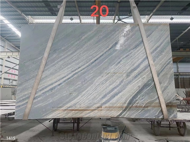 Cristalita Ocean Blue Marble Tiles Crystal Ocean Blue Slabs from China