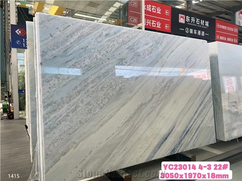 Cristalita Ocean Blue Marble Tiles Crystal Ocean Blue Slabs from China