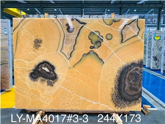 Galaxy Onyx Slabs, Golden Orange Onyx Slabs