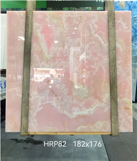 Iran Naghadeh Pink Onyx Slabs Home Wall Decoration