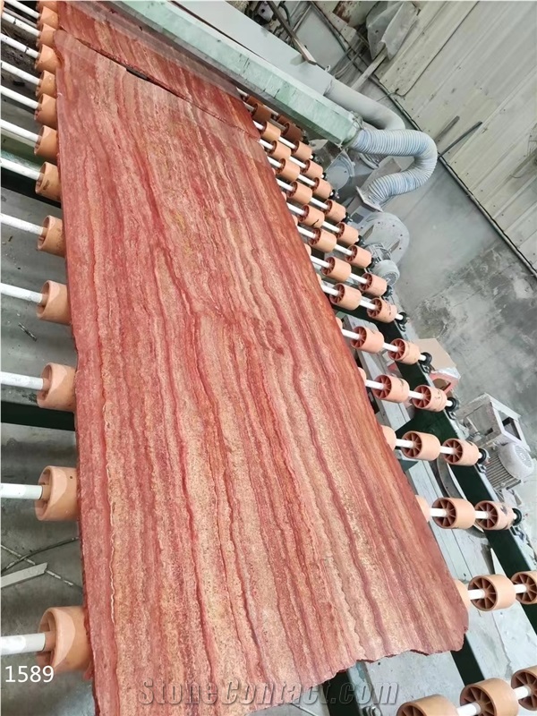 Iran Red Travertine Slabs Persia Rosso Project Wall Floor
