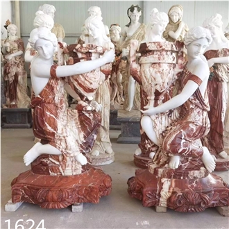 Natural Marble Human Sculpture Indoor& Garden Decoration