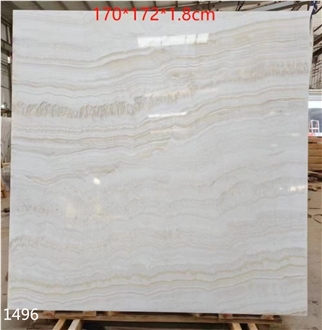 White Tiger Onyx Slabs White Natural Stone Floor Use