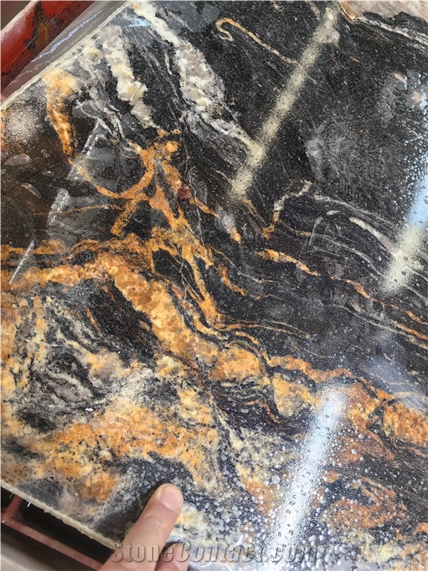 GOLDTOP OEM/ODM Cosmic Black Granite Countertop