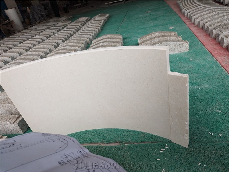 White Limestone Natural Slab Tiles For Outdoor Decoration