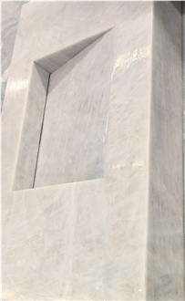 White Quartzite Bathroom Countertop