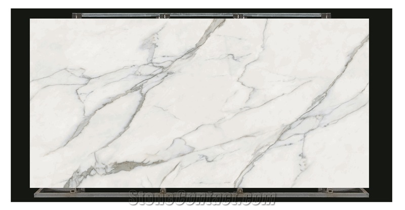 White Marble Look Sintered Stone Slabs