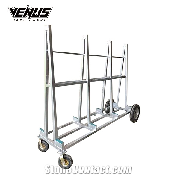 A Frame Slab Storage And Transport Cart With Wheel
