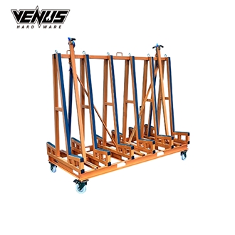 Forklift Slab Transport Cart Display Rack