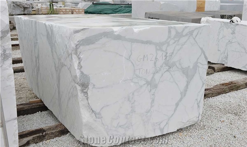 Bianco Carrara Campanili Marble Blocks