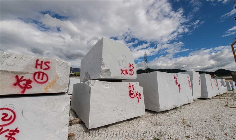 Bianco Carrara Campanili Marble Blocks