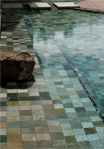 Joan Roca Cuarcita Natural Pool Tiles