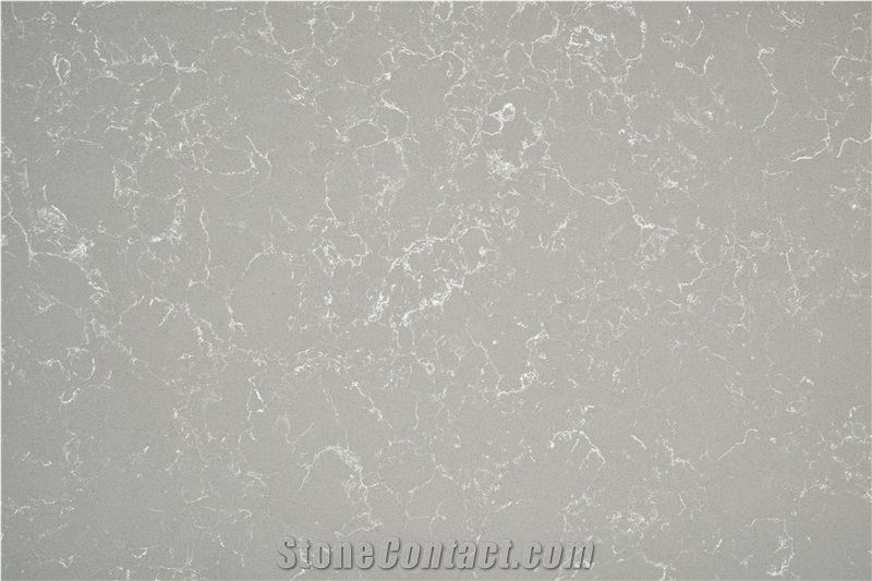 AQ3296 Light Grey Carrara Quartz Slabs