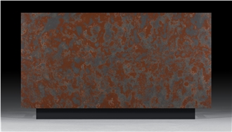 AQ9500 - Rust Metal Grain Quartz Slabs