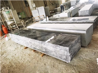 Chinese Dark Grey Long Garden Bench