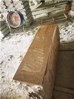 Chinese Yelllow Granite Garden Bench For Outdoor