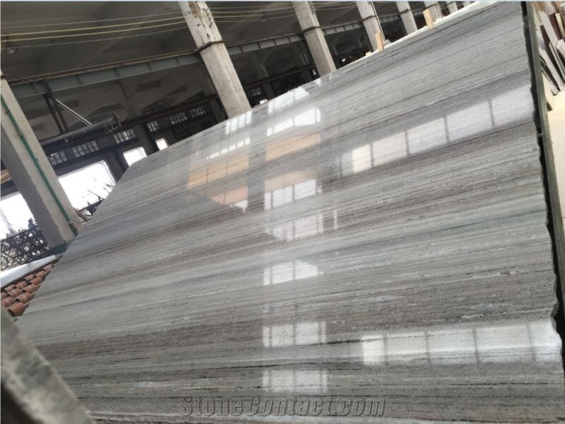 Crystal Wood Marble Slabs For Project
