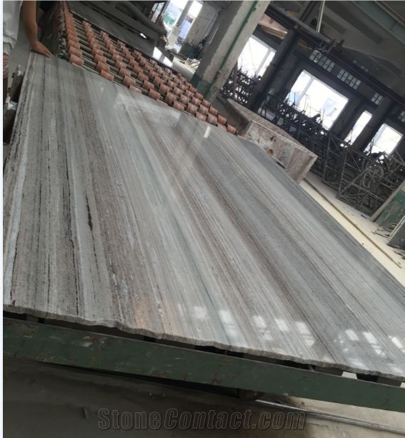 Crystal Wood Marble Slabs For Project
