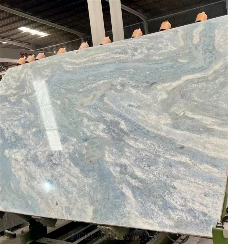 High Qaulity Crystal Blue Marble Slabs From Brazil