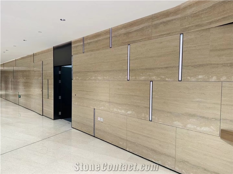 Silver Travertine Wall Tiles For Office Building